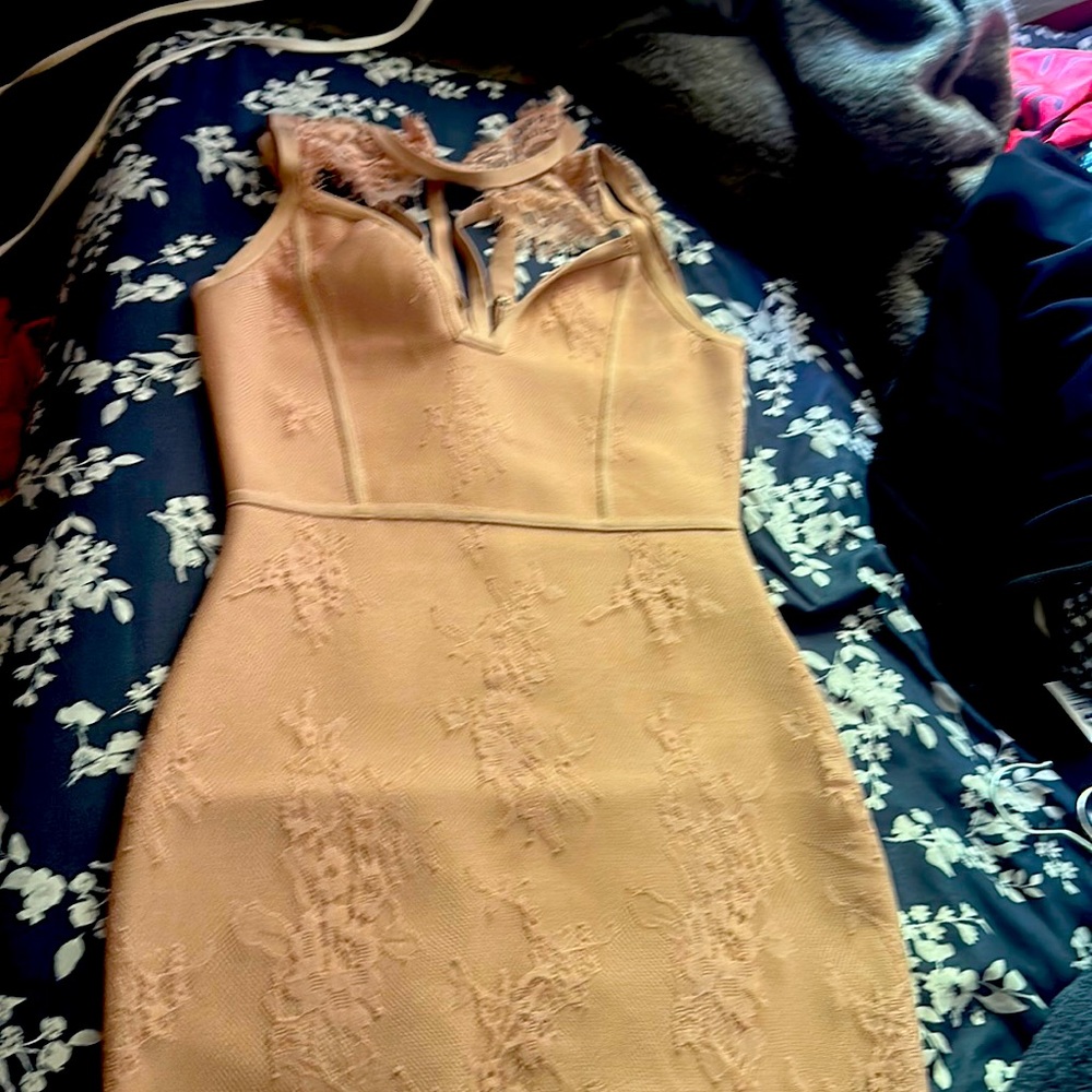 Women light pink dressy dress
